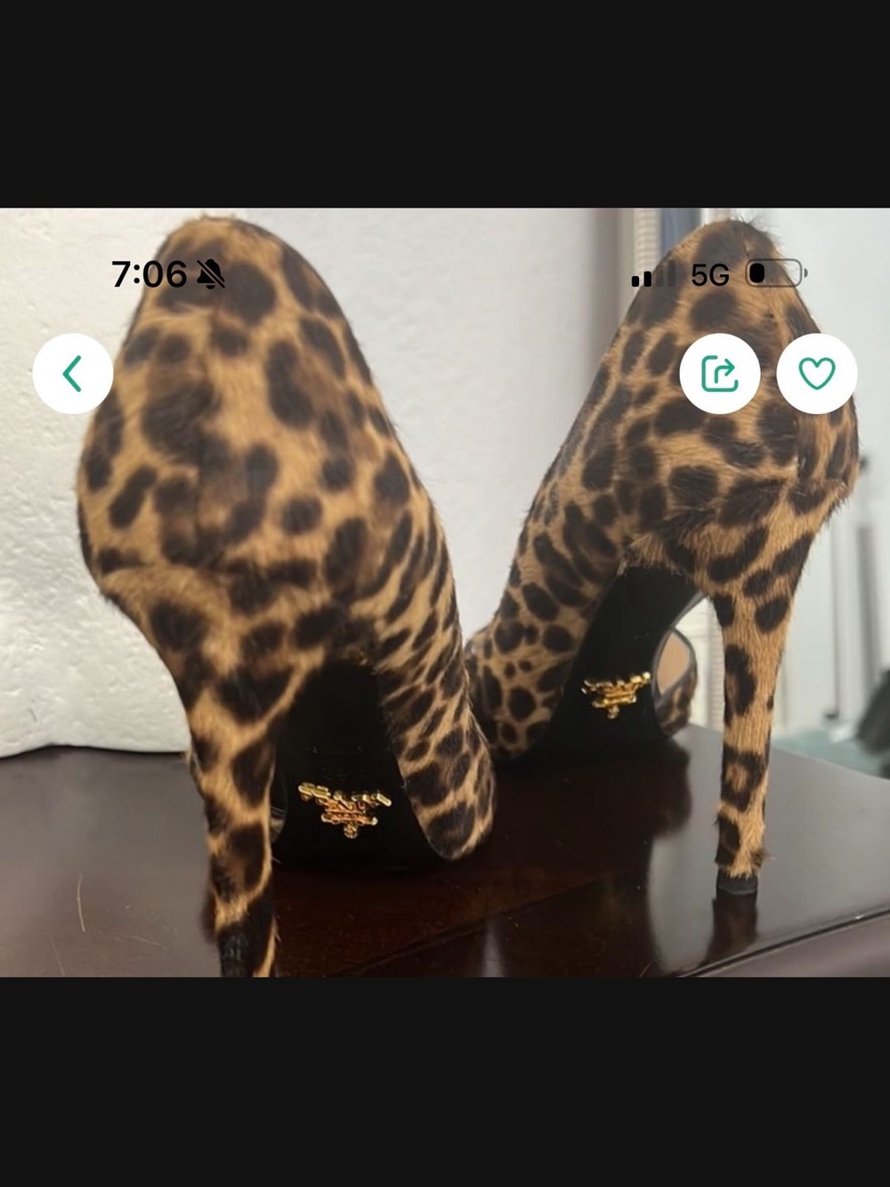 Prada Leopard-Print Pointed-Toe Stiletto Pumps in Brown and Black